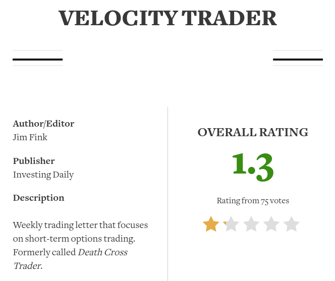 jim fink velocity trader reviews